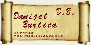 Danijel Burlica vizit kartica